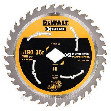 Диск пильный DeWALT DT40271 (190мм, деревина, деревина з цвяхами) DT40271 фото