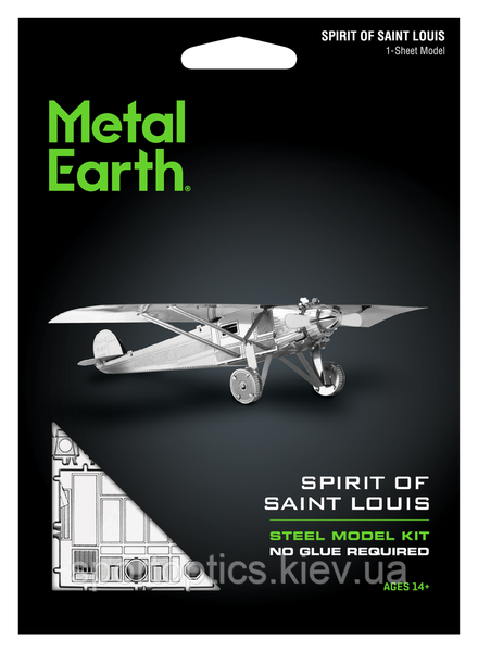 Металевий 3D конструктор "Літак Spirit of Saint Louis", Metal Earth, MMS043 2616901768 фото