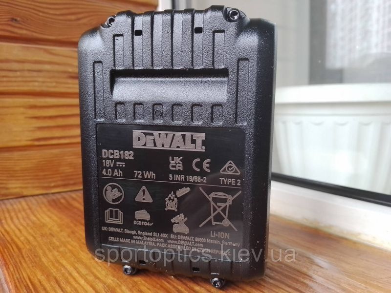 Акумуляторна батарея DeWALT DCB182 (18В, 4Аг, 0.61кг) DCB182 фото