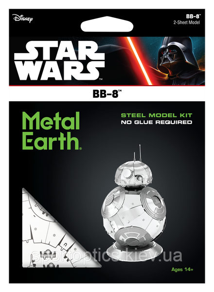 Металевий 3D конструктор "Астромеханічний дроїд Star Wars BB-8", Metal Earth, MMS271 2616901852 фото