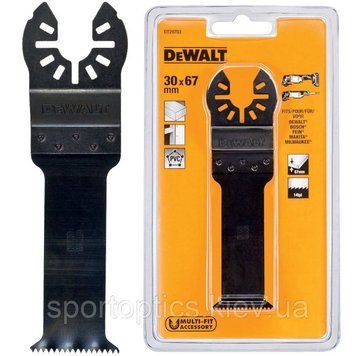 Полотно пильне заглибне DeWALT DT20703 (14 бубців, 30х67 мм, дерево і пластмаса) DT20703 фото