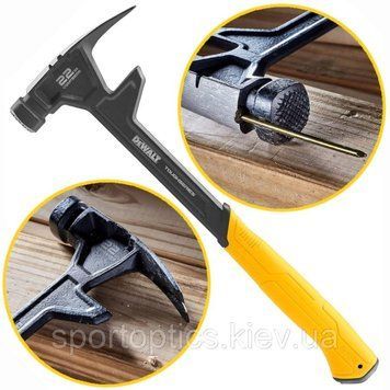 Молоток DEM-CLAW, суцільнометалевий, вага головки 624 г DeWALT DWHT51008-0 DWHT51008-0 фото