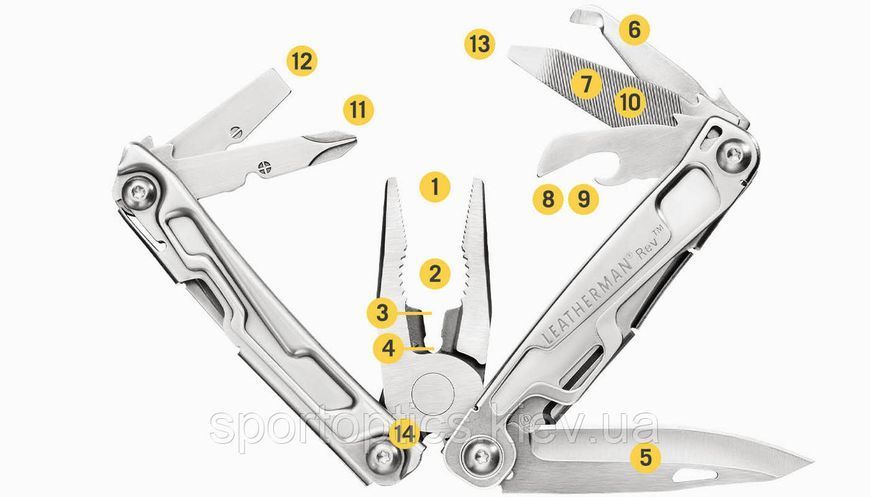 Мультитул Leatherman Rev (14 функцій, картонна коробка) / 832130 4000347 фото