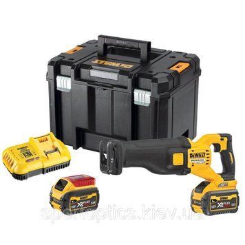 Пила шабельна акумуляторна DeWALT DCS389T2 (54В, 0 - 3000 ход/хв, 3.54кг, ЗП + АКБ 6Аг -2шт.) DCS389T2 фото