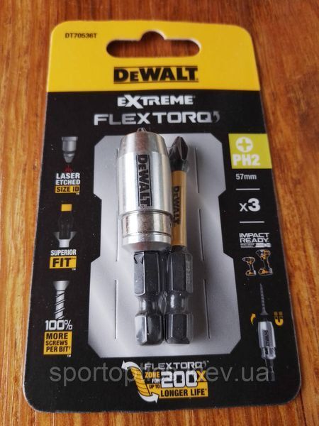 Набір біт DeWALT DT70536T (Ph2, 57мм, 2 шт.) DT70536T фото