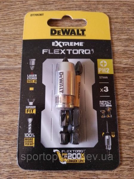 Набір біт DeWALT DT70536T (Ph2, 57мм, 2 шт.) DT70536T фото