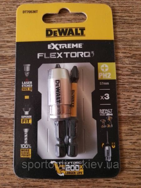 Набір біт DeWALT DT70536T (Ph2, 57мм, 2 шт.) DT70536T фото