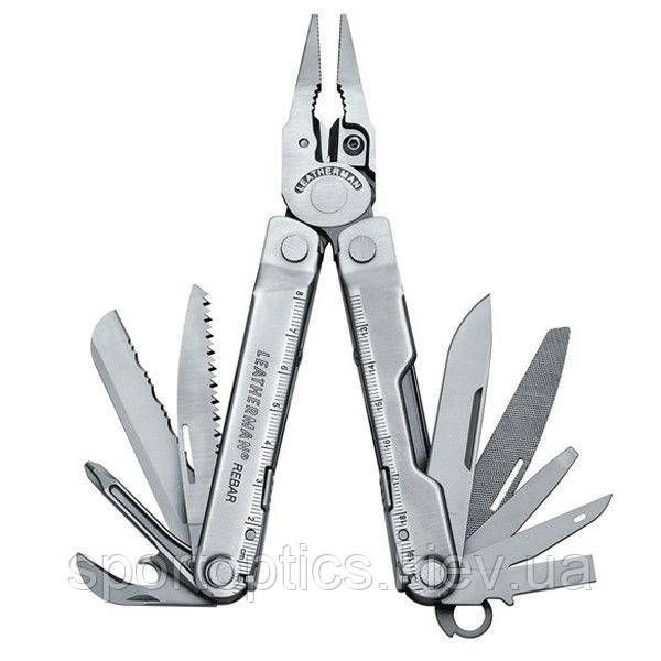 Мультитул Leatherman Rebar Silver (17 функцій, нейлон.чохол, 100 мм) / 831557 4007143 фото