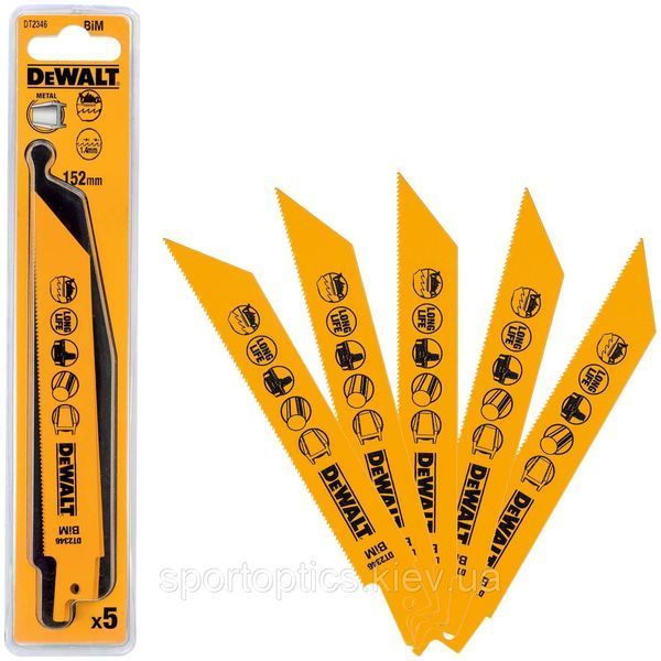 Полотно пильне по металлу DeWALT DT2346 (152мм, 5шт., метал) DT2346 фото