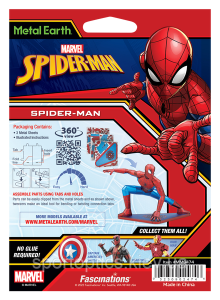 Металевий 3D конструктор "Spider Man", Metal Earth, MMS474 2616902551 фото