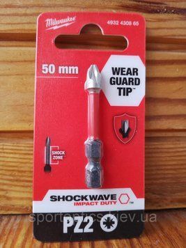 Біта SHOCKWAVE MILWAUKEE, PZ2, 50мм (1шт) 4932430865 фото
