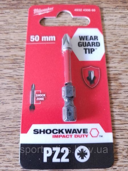 Біта SHOCKWAVE MILWAUKEE, PZ2, 50мм (1шт) 4932430865 фото